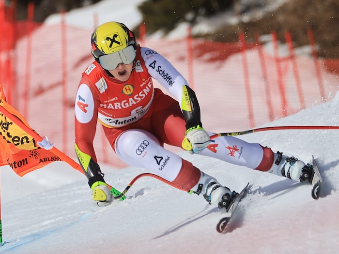 Nina Ortlieb struggled in the first training run.