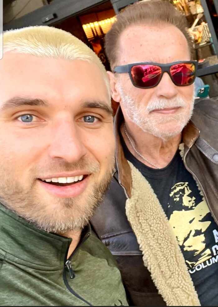 Christian Goller mit Arnold Schwarzenegger