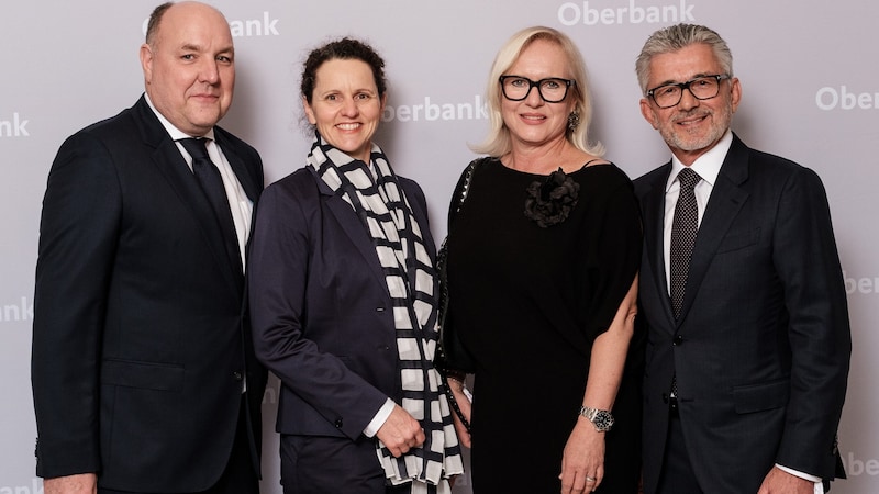 Horst and Sigrid Populorum (S. Spitz), Barbara Hackl, Herbert Eibensteiner (Voestalpine) (Bild: Eric Krügl)