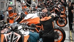 Mehr als 3600 Mitarbeiter sind von den Insolvenzen bei Motorradhersteller KTM betroffen. (Bild: Wenzel Markus)