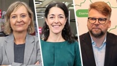 Claudia Klimt-Weithaler (KPÖ), Sandra Krautwaschl (Grüne) und Hannes Schwarz (SPÖ).  (Bild: Krone KREATIV/Christian Jauschowetz)