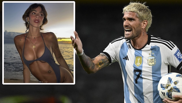 Rodrigo De Paul war mit Pop-Star Tini zusammen. (Bild: AFP, instagram, krone.at-Grafik)