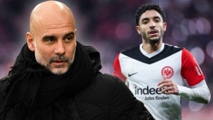 Pep Guardiola und Omar Marmoush