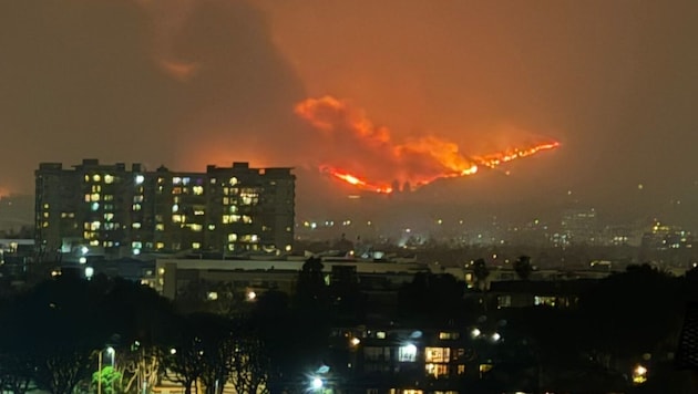 Illko can see the forest fire in Pacific Palisades from his neighborhood. (Bild: Markus Illko)