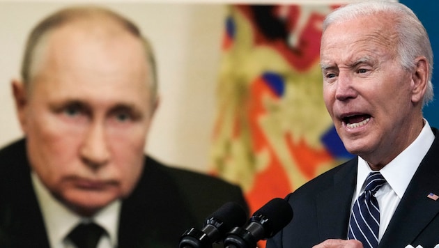 Biden sieht Putin in der Klemme. (Archivbild) (Bild: Drew Angerer/Getty Images)