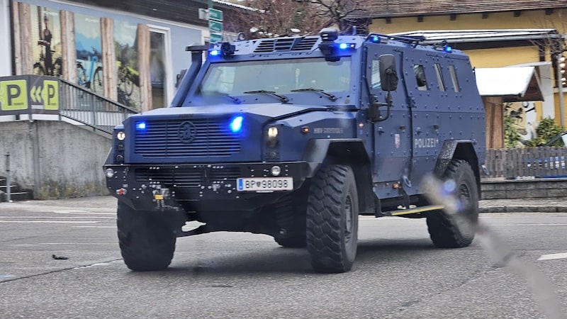 Auch der Panzerwagen war im Einsatz. (Bild: Hörmandinger Marion)