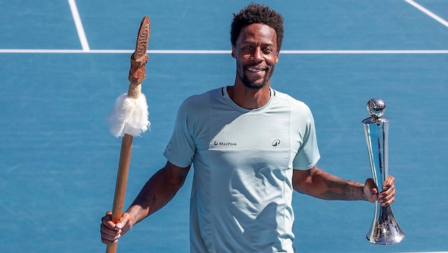 Gael Monfils hat sich zum ältesten Sieger auf der ATP-Tour gekürt. (Bild: AP ( via APA) Austria Presse Agentur/ASSOCIATED PRESS)