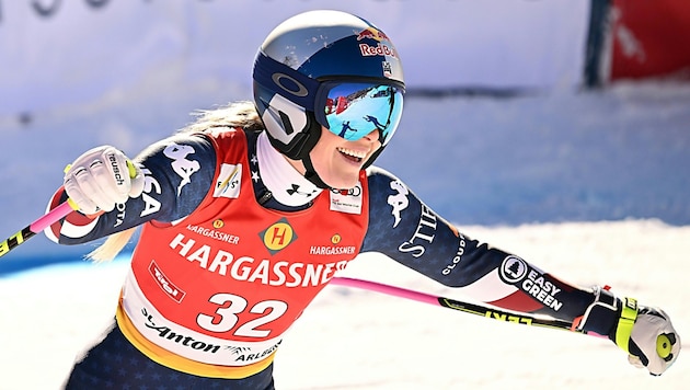 Was für ein sensationelles Abfahrts-Comeback von Lindsey Vonn! (Bild: APA/BARBARA GINDL)