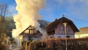 Großbrand in Radenthein  (Bild: FF Radenthein)