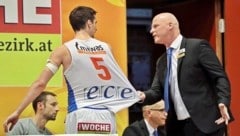 Mike Coffin (re.) mit Bogic Vujosevic in Kapfenberg.  (Bild: GEPA/GEPA pictures)