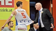 Mike Coffin (re.) mit Bogic Vujosevic in Kapfenberg. 