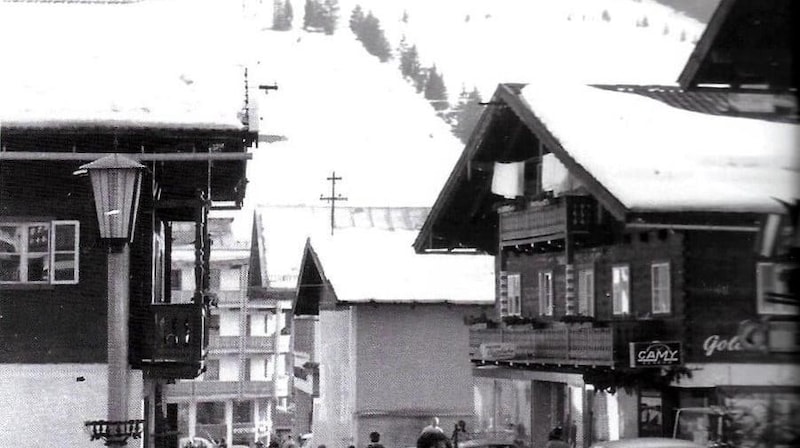 The village street in Saalbach - hardly recognizable today. (Bild: TVB Saalbach)