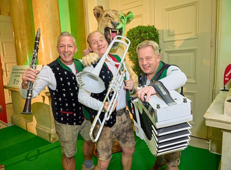 The Edlseer (Manfred Maier, Fritz Kristoferitsch and Andreas Doppelhofer, from left) played at the opening in the large festival hall. (Bild: Tuma Alexander)