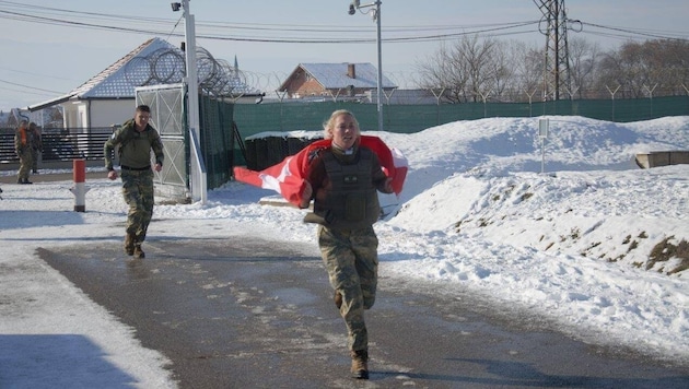 Tatjana Sabitzer at the finish sprint. (Bild: Bundesheer)