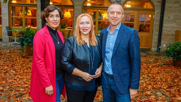 Das bisherige Führungstrio aus Bettina Brandauer, Barbara Thöny und Peter Eder.