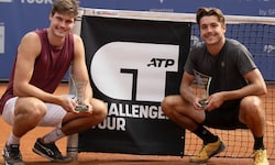 Bei den Australian Open im Hauptbewerb: Jakob Schnaitter (links) und Mark Wallner.