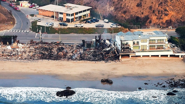 Some houses and villas were miraculously spared.