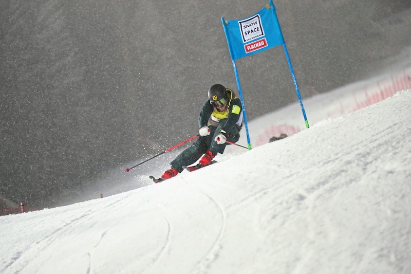 Hermann Maier skis in Flachau on Monday. (Bild: Tröster Andreas/ANDREAS TROESTER)