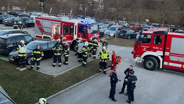 Fast 60 Feuerwehrleute und die Polizei waren vor Ort. (Bild: Freiwillige Feuerwehr Eggersdorf)