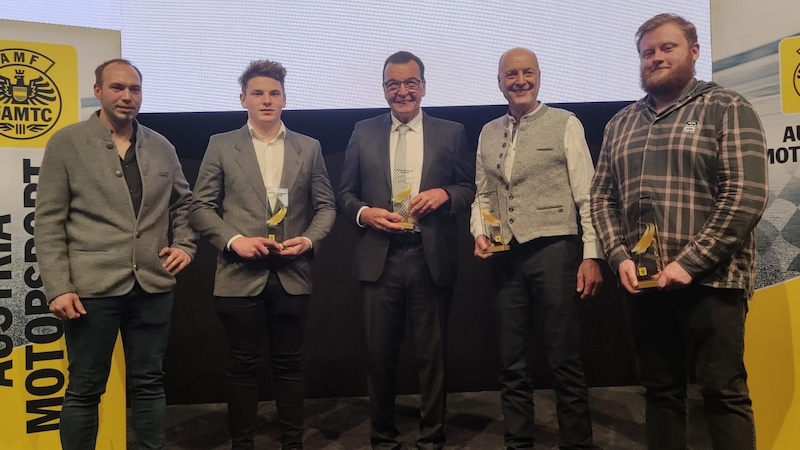 The Salzburg team (from left): Perwein, Hofer, Lampelmaier, Altenhuber and Stehrer. (Bild: Walter Hofbauer)