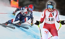 Stephanie Venier (r.) wurde in St. Anton Zweite, den Sieg schnappte sich Lauren Macuga (l.).