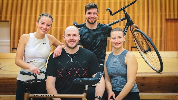 Vorarlbergs Kunstradprofi: Lorena Schneider, Marcel Schnetzer, Christopher Schobel und Antonia ...