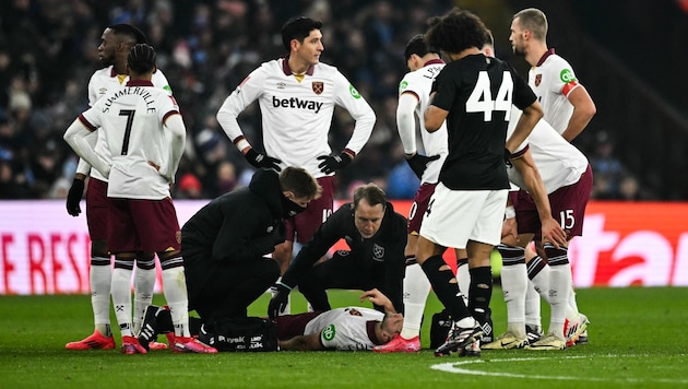 Niclas Füllkrug verletzte sich im Spiel gegen Aston Villa. (Bild: AFP/APA/Ben STANSALL)