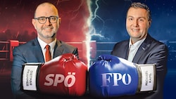 In der Stichwahl heißt es jetzt: SPÖ gegen FPÖ – Dietmar Prammer gegen Michael Raml. (Bild: Krone KREATIV/stock.adobe.com, Markus Wenzel)