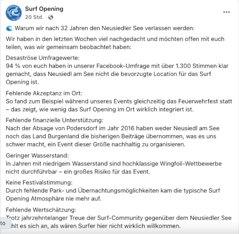 (Bild: Facebook/ Surf Opening)