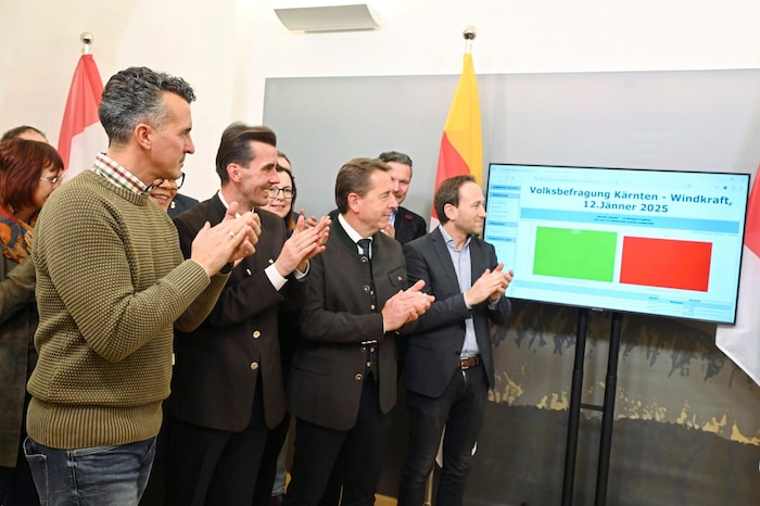Jubelstimmung herrschte bei den Freiheitlichen. Sie „triumphierten“ bei der Windkraftbefragung.