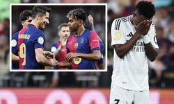 Kaum zu glauben, wie knallhart Barcelonas Robert Lewandowski, Lamine Yamal und Co. die Real-Elf ...