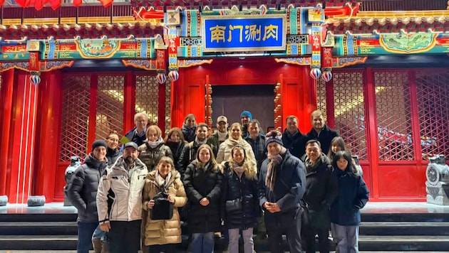 This is the Carinthian delegation in China, where a new ski resort was built in the Thaihang mountains with Carinthian know-how. (Bild: Gerald Kogler)