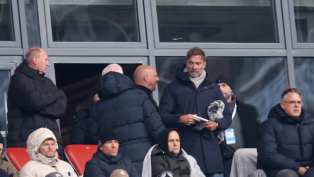 Jürgen Klopp sah den 4:2-Sieg der Leipziger im Stadion. (Bild: APA/AFP/Ronny HARTMANN)