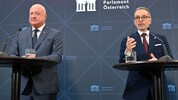 Stocker und Kickl verkündeten bei ihrem ersten gemeinsamen Auftritt gleich eine Einigung zum ...