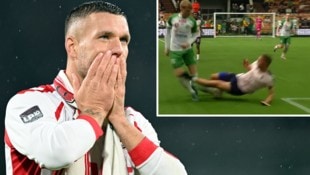 Lukas Podolski sorgte mit einem Horror-Foul für Aufregung.