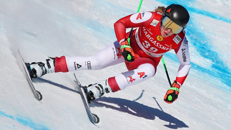 Nadine Fest is in the lead in the European Cup downhill rankings with 380 out of a possible 400 points. (Bild: GEPA pictures)