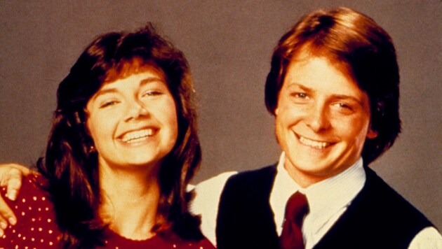 Justin Bateman als Mallory Keaton und Michael J. Fox als Alex Keaton in den 1980er-Jahren in der Sitcom „Familienbande“ (Bild: Everett Collection / picturedesk.com)