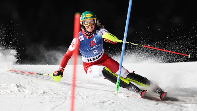 Katharina Liensberger will in Flachau vorne mitmischen. (Bild: GEPA/GEPA pictures)