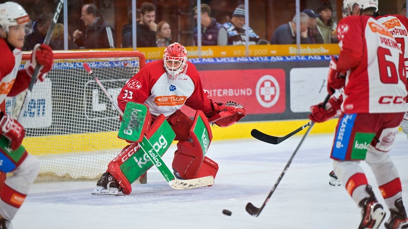 KAC goalie Florian Vorauer is looking really strong at the moment. (Bild: GEPA pictures)