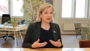 Vizebürgermeisterin Judith Schwentner (Grüne) im Interview mit der „Krone“.  (Bild: Jauschowetz Christian/Christian Jauschowetz)