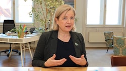 Vizebürgermeisterin Judith Schwentner (Grüne) im Interview mit der „Krone“.  (Bild: Jauschowetz Christian/Christian Jauschowetz)