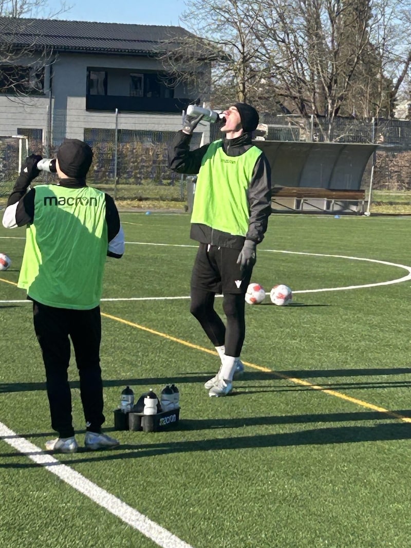 Mit Vasilije Delibašić war auch ein Testspieler beim Auftakt dabei. (Bild: Krone)