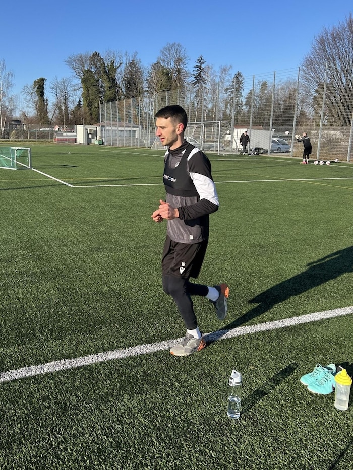 Stefan Umjenovic is already running pretty smoothly again after his cruciate ligament rupture.