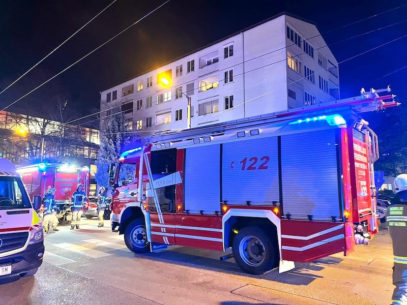 Schon früher am Abend war die Feuerwehr in Lehen gefordert. (Bild: Markus Tschepp)