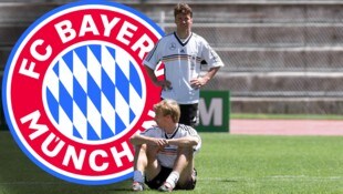 Machtkampf beim FC Bayern: Lothar Matthäus (hi.) und Jürgen Klinsmann (vo.) kickten zeitgleich ...
