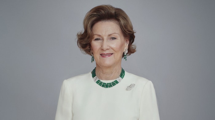 Königin Sonja von Norwegen auf einem vom Palast herausgegebenen Porträtfoto.