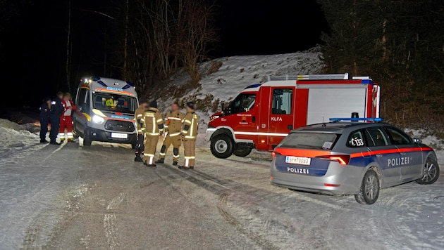 Numerous emergency services took part in the search. (Bild: ZOOM Tirol/Krone KREATIV)