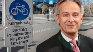 Der Grazer ÖVP-Obmann Kurt Hohensinner sieht die neue Verkehrsstrategie kritisch (Bild: Krone KREATIV/Christian Jauschowetz)