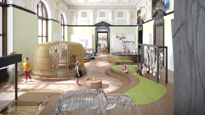 The new hall is designed to invite children and their adult companions to linger.