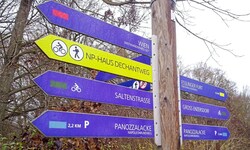 Zu blau kommt gelb – im gesamten Bereich des Nationalparks Donauauen werden die kombinierten ...